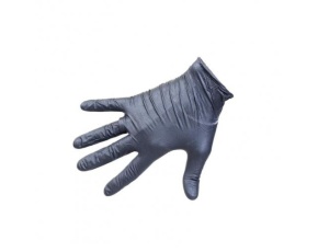 Перчатки  нитриловые Household Gloves, текстур. на пальцах черные р.XL /50